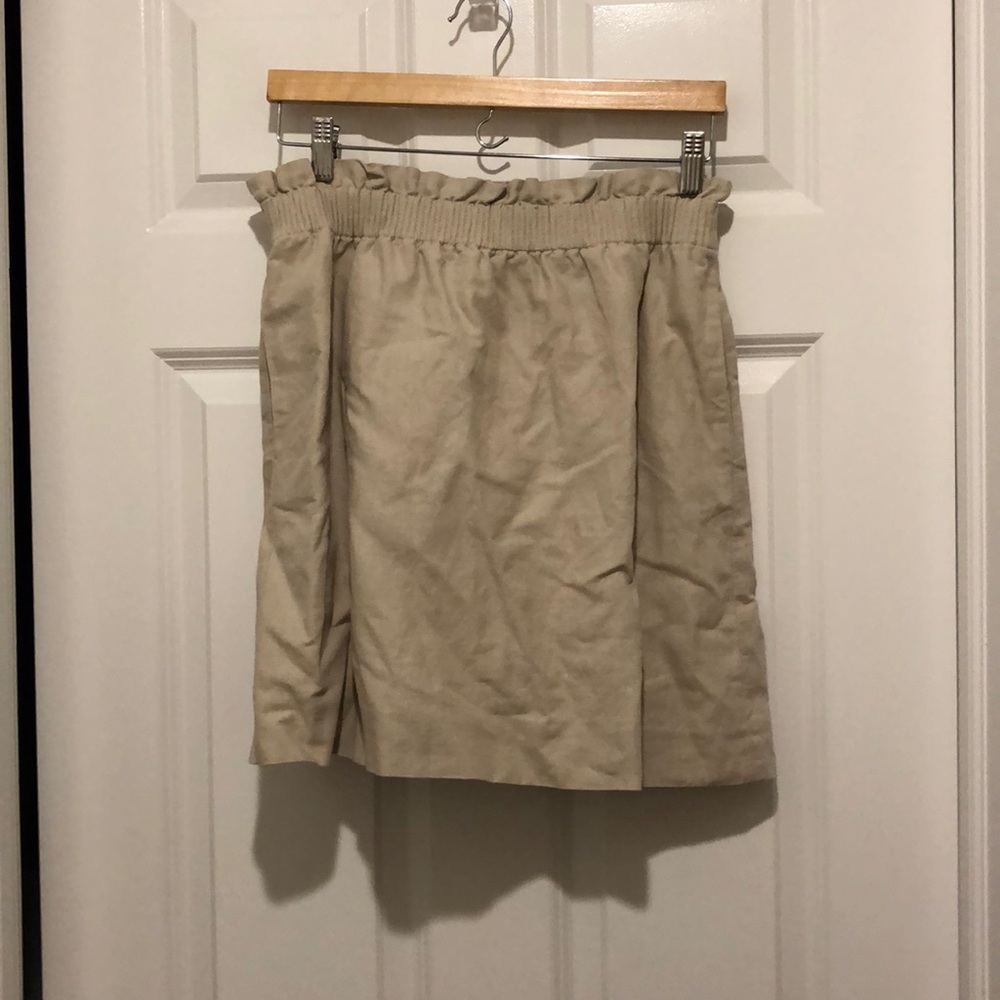 J Crew khaki mini skirt